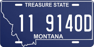 MT license plate 119140D