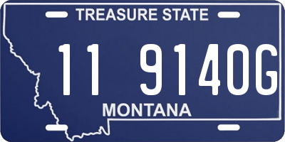 MT license plate 119140G