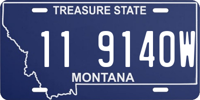 MT license plate 119140W