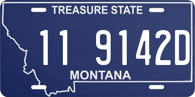 MT license plate 119142D