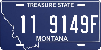 MT license plate 119149F