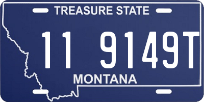 MT license plate 119149T