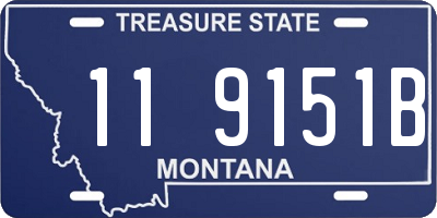 MT license plate 119151B