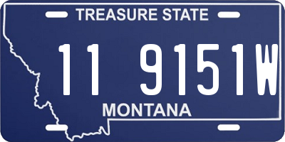 MT license plate 119151W