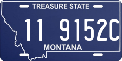 MT license plate 119152C