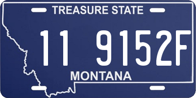 MT license plate 119152F