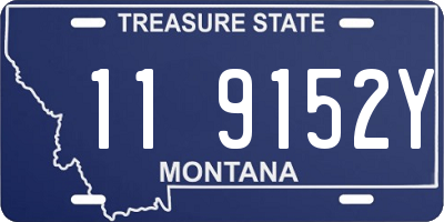 MT license plate 119152Y