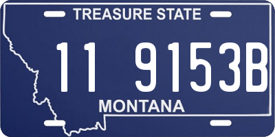 MT license plate 119153B
