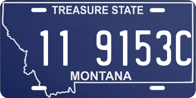 MT license plate 119153C