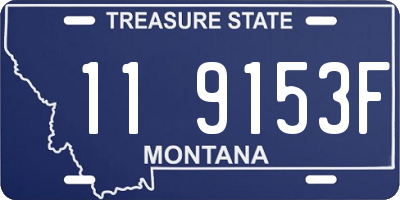 MT license plate 119153F