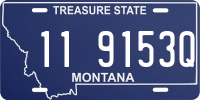 MT license plate 119153Q