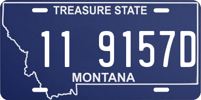 MT license plate 119157D