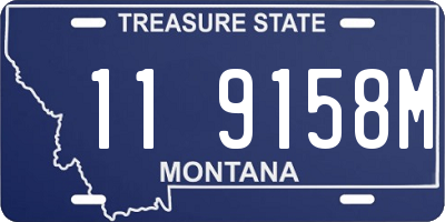 MT license plate 119158M
