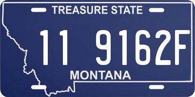 MT license plate 119162F