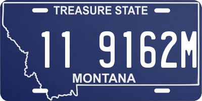 MT license plate 119162M