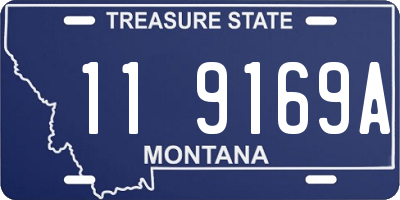 MT license plate 119169A