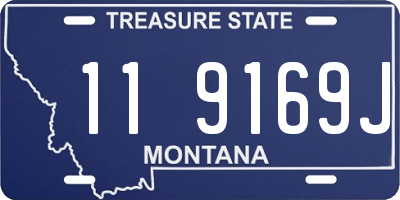MT license plate 119169J