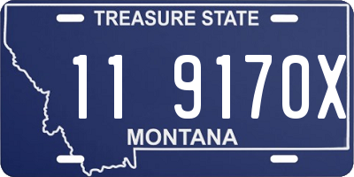 MT license plate 119170X