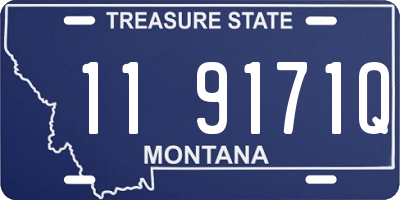 MT license plate 119171Q
