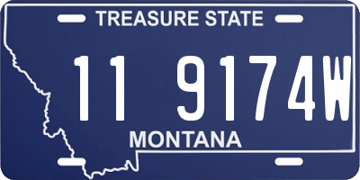 MT license plate 119174W