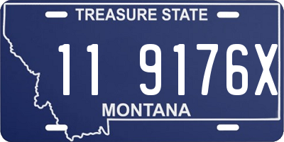 MT license plate 119176X
