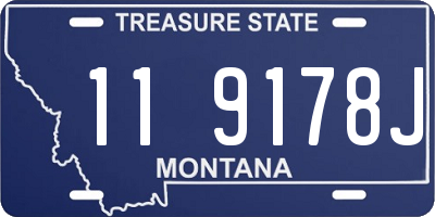 MT license plate 119178J