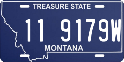 MT license plate 119179W