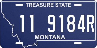 MT license plate 119184R
