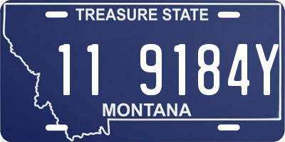 MT license plate 119184Y