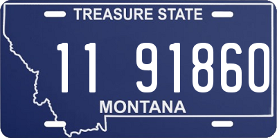 MT license plate 119186O