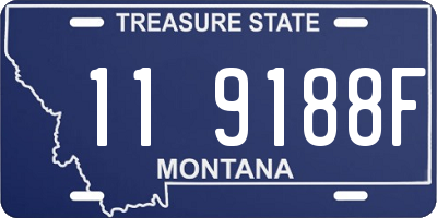 MT license plate 119188F