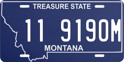 MT license plate 119190M