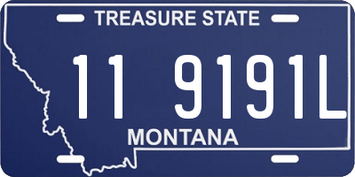 MT license plate 119191L