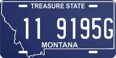 MT license plate 119195G