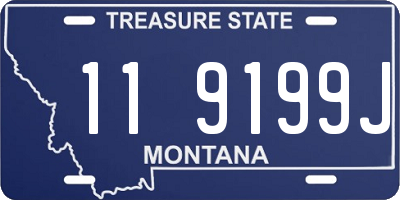 MT license plate 119199J