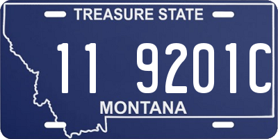 MT license plate 119201C