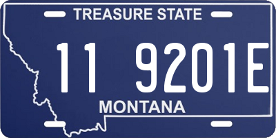 MT license plate 119201E