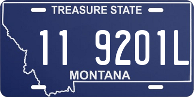 MT license plate 119201L