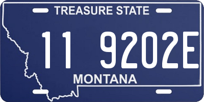MT license plate 119202E