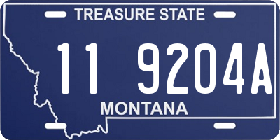 MT license plate 119204A