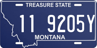MT license plate 119205Y