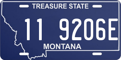 MT license plate 119206E
