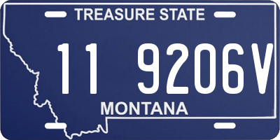 MT license plate 119206V