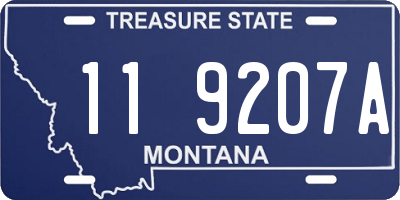 MT license plate 119207A