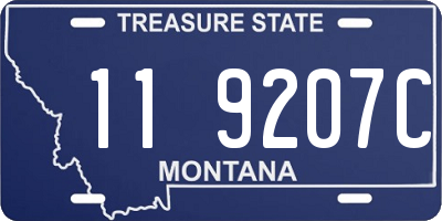 MT license plate 119207C