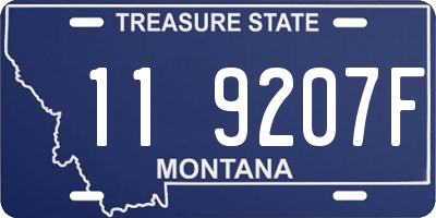 MT license plate 119207F