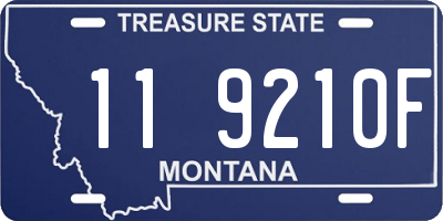 MT license plate 119210F