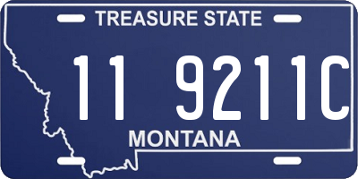 MT license plate 119211C