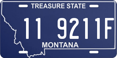 MT license plate 119211F
