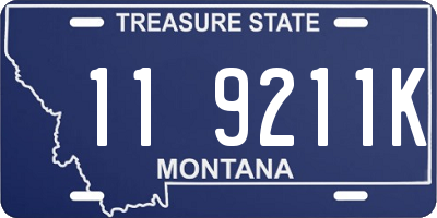 MT license plate 119211K